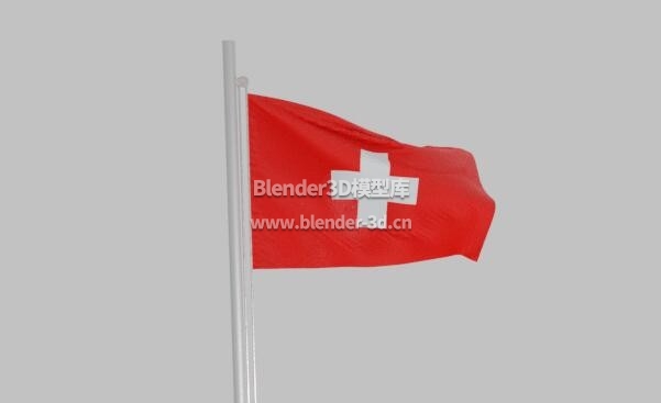 飘扬瑞士旗帜(动画)