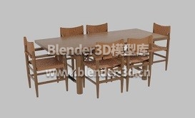 木质皮革餐桌椅子餐椅组合